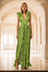 Folds Slimming Dresses For Women V Neck Sleeveless New