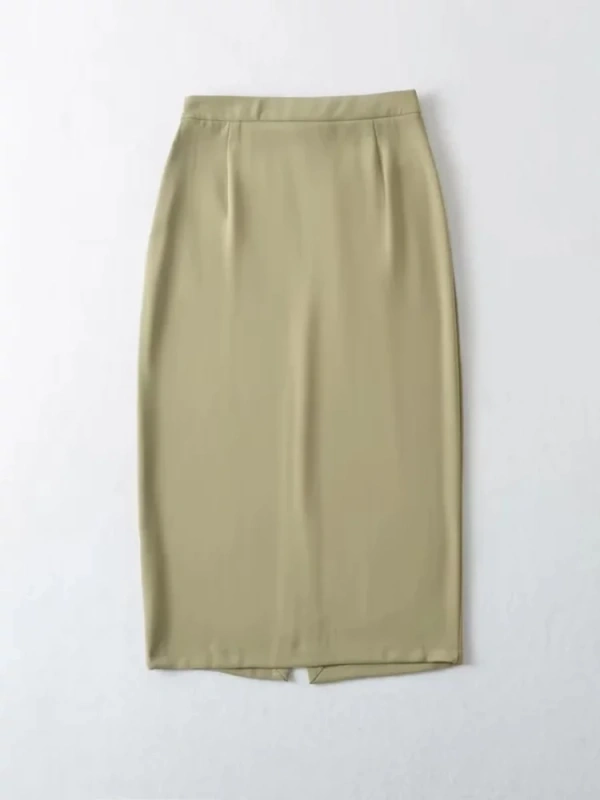 TWOTWINSTYLE Patchwork Belt Casual Skirts For Women High Waist Spliced Pocket Split Designer Fashion Clothing
