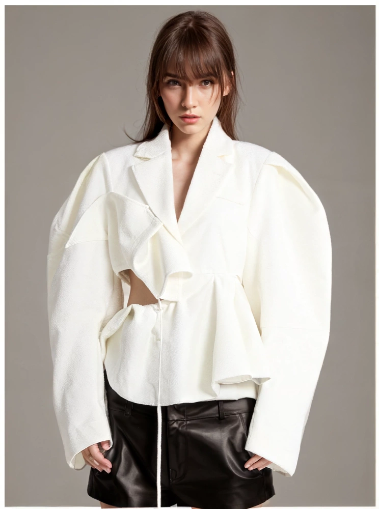 TWOTWINSTYLE Streetwear Jacket For Women  Autumn Clothes Fashion New