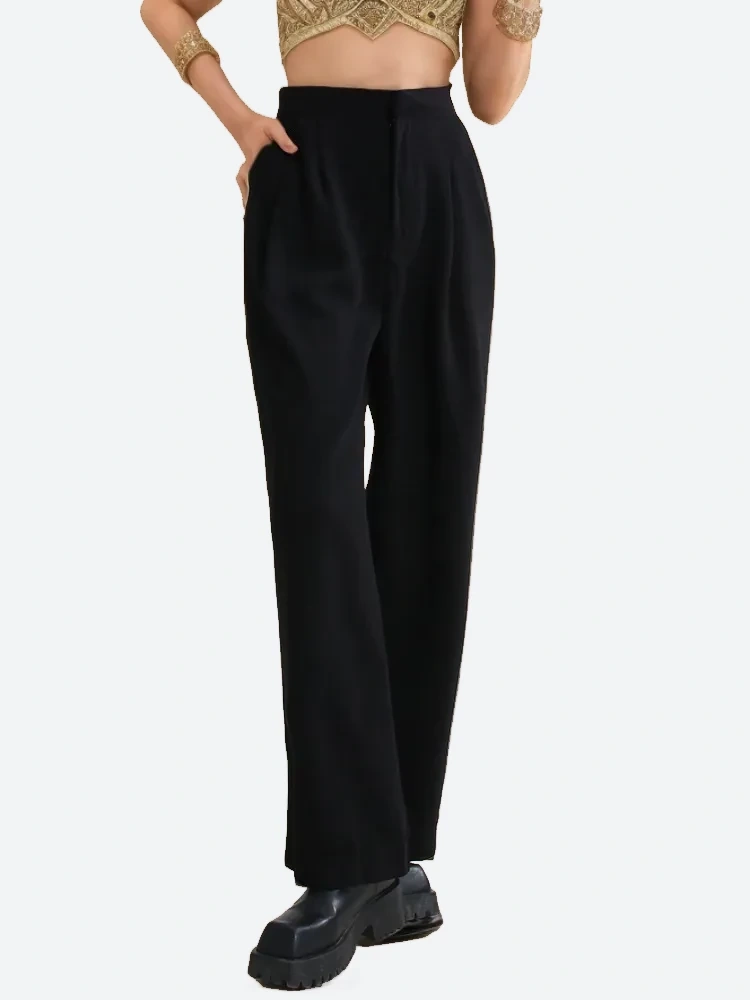 TWOTWINSTYLE Free Shipping Autumn and Winter New Women's High Waist Slim Wide Leg Long Pants