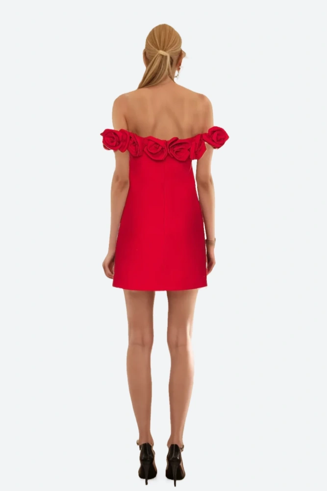 TWOTWINSTYLE Mini  Appliques Sexy Slimming Dresses For Women Strapless Sleeveless Fashion Clothing
