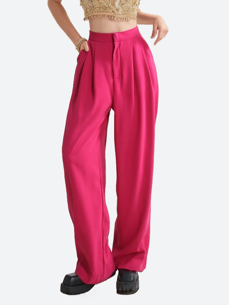 TWOTWINSTYLE Free Shipping Autumn and Winter New Women's High Waist Slim Wide Leg Long Pants