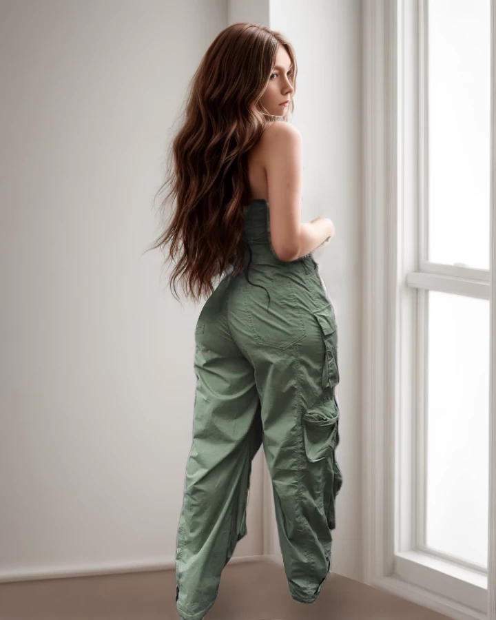 TWOTWINSTYLE Jumpsuits  For Women Off Shoulder Spliced Zipper Fashion Clothing