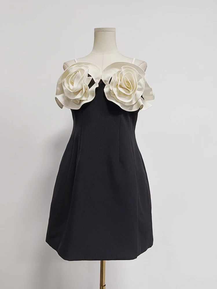 TWOTWINSTYLE New  Patchwork Appliques Sexy Camisole   Mini  Women Dresses