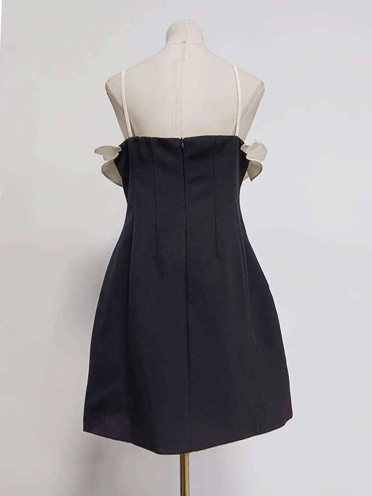 TWOTWINSTYLE New  Patchwork Appliques Sexy Camisole   Mini  Women Dresses
