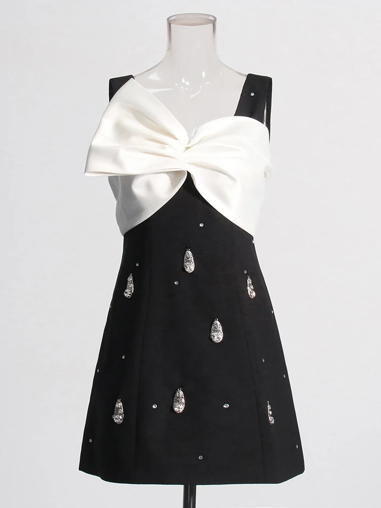 TWOTWINSTYLE  New Spiced Bowknot  Diamonds Women  Dresses