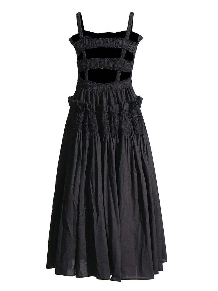 TWOTWINSTYLE Bare Back Square Collar Slip Dress
