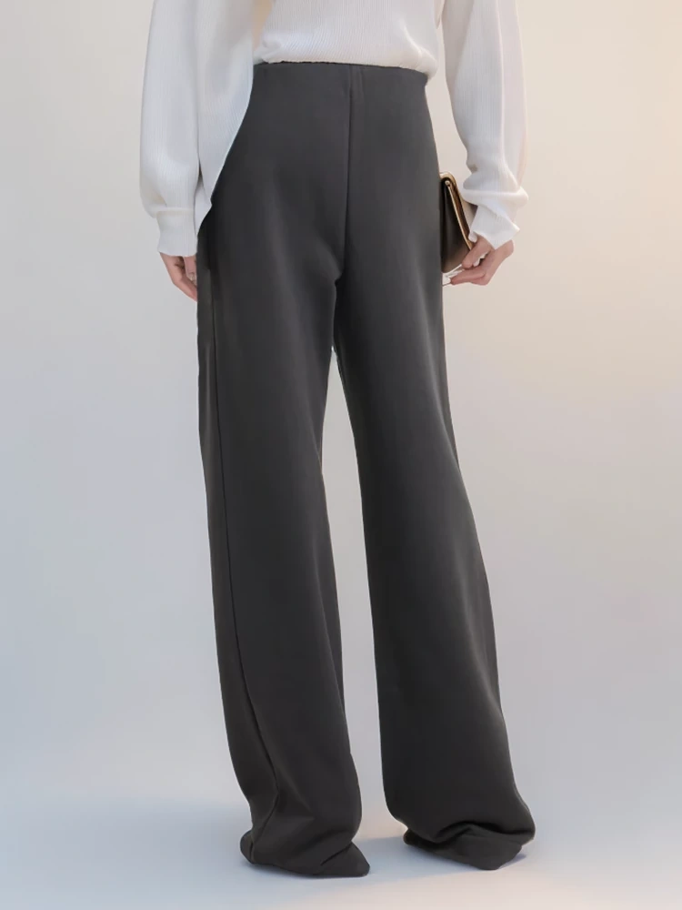 TWOTWINSTYLE Diamonds Hollow Out Spliced WIde Leg Pant