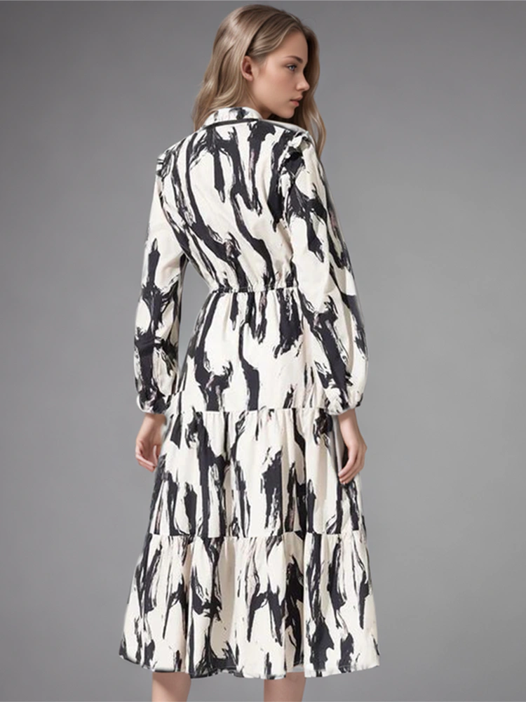 TWOTWINSTYLE Print Colorblock Women Maxi Dress
