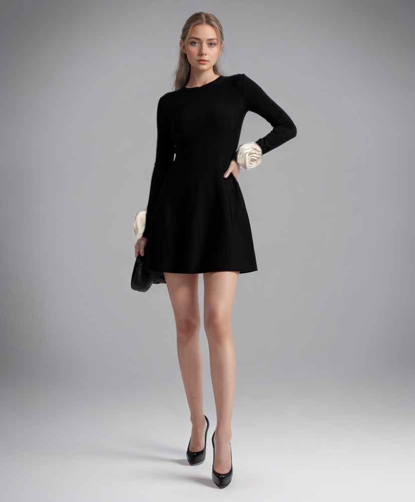 Floral Folds Mini Women Dresses New