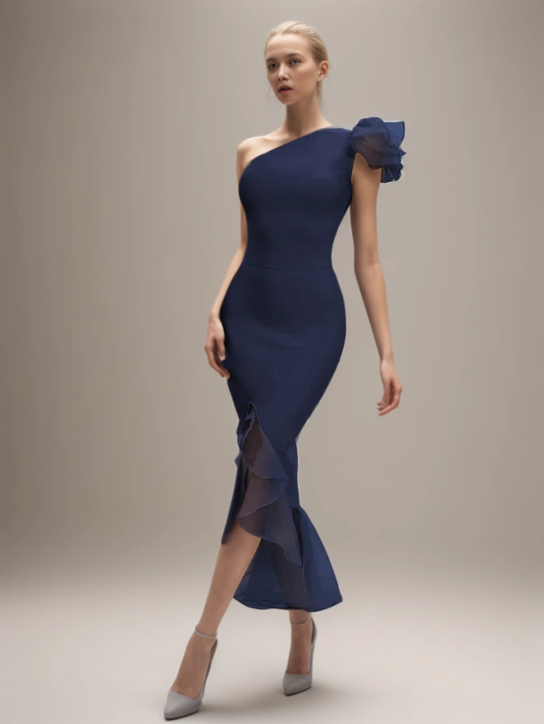 TWOTWINSTYLE New Gauze  Sleeveless Tight Pleated Folds Maxi Dresses