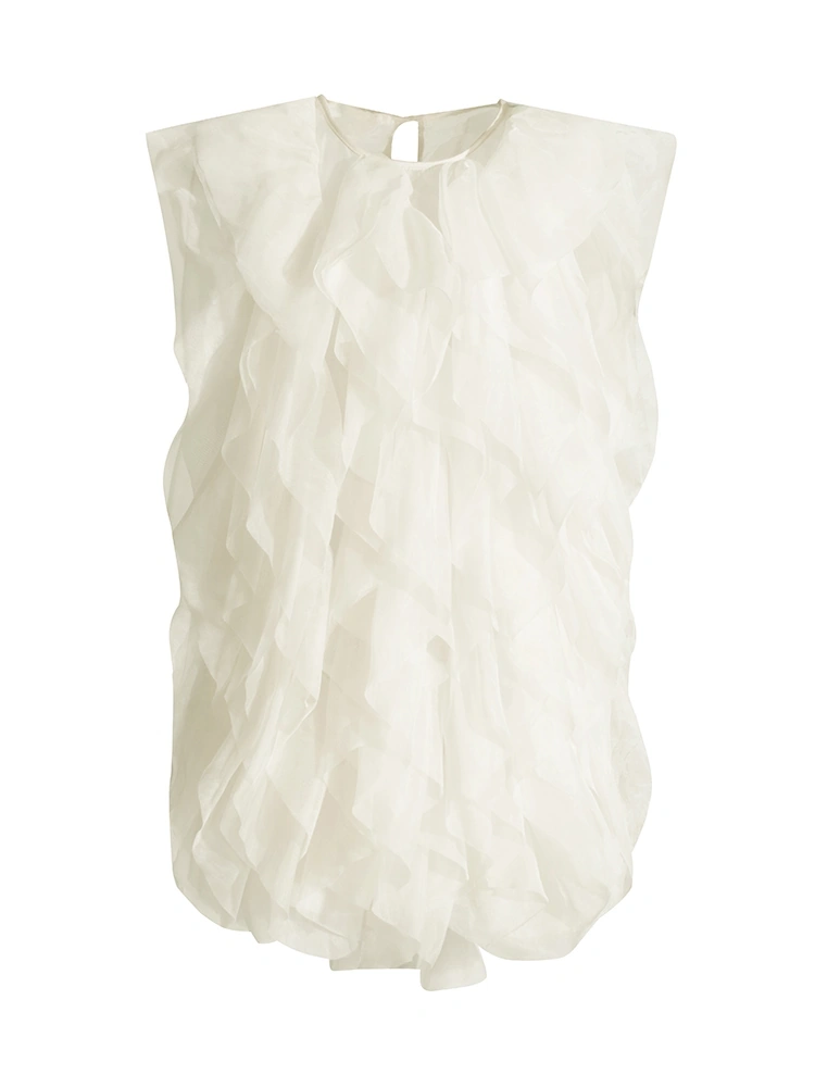 TWOTWINSTYLE Sleeveless Lash Chiffon Women Mini Dresses