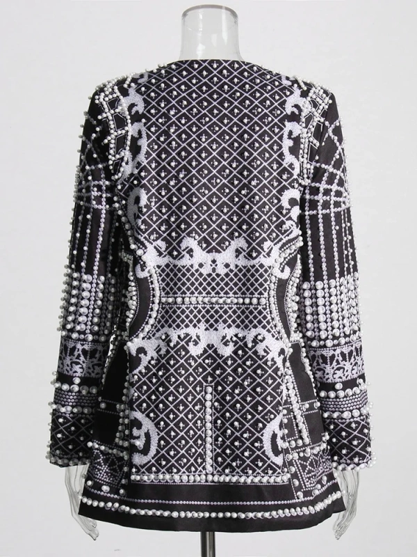 TWOTWINSTYLE Pearl Deep V Blazer