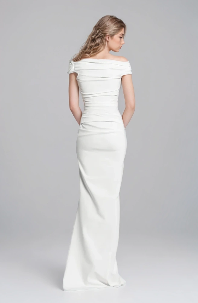 TWOTWINSTYLE  Minimalist Slimming Dresses For Women Slash Neck Sleeveless High Waist Sexy Clothing