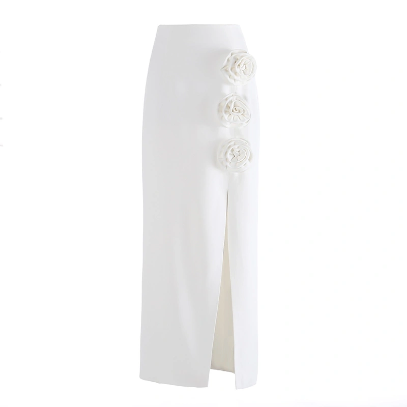 TWOTWINSTYLE New Three Dimensional Flower  High Split Buttocks Women Skirt