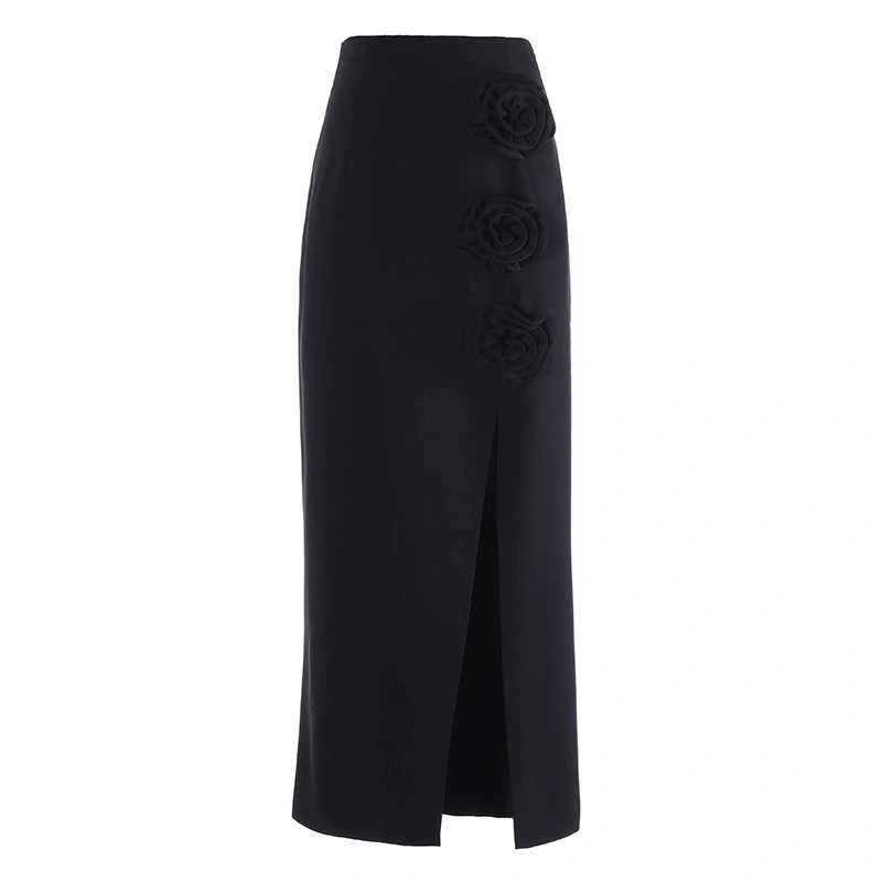 TWOTWINSTYLE New Three Dimensional Flower  High Split Buttocks Women Skirt