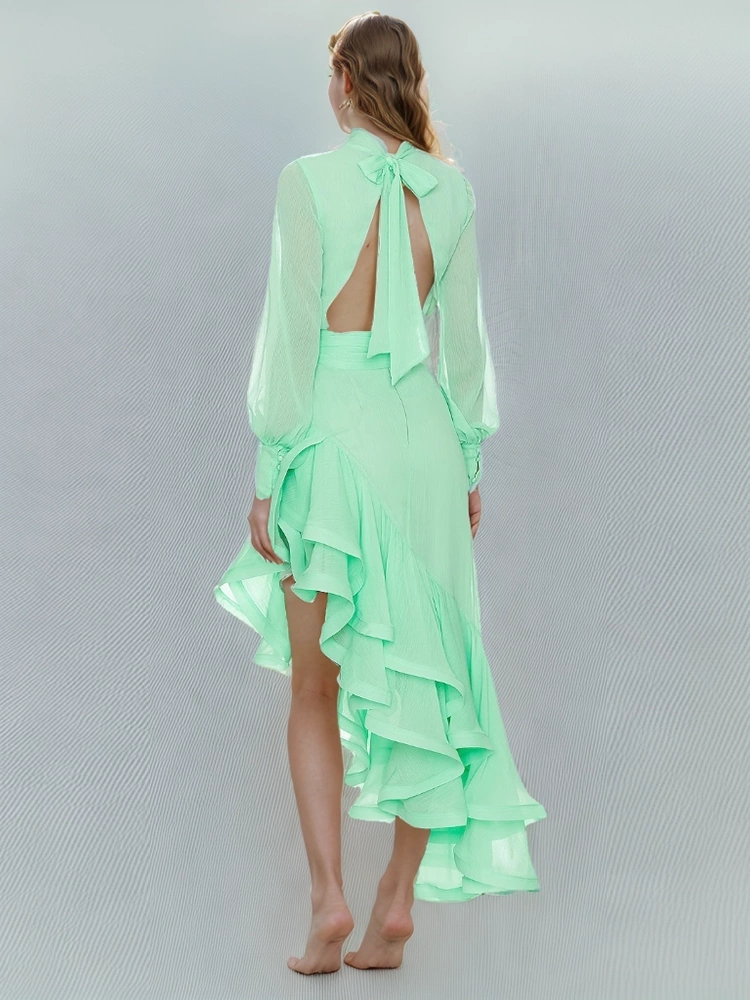 TWOTWINSTYLE New  Irregular  Ruffled Bandage Formal Dresses