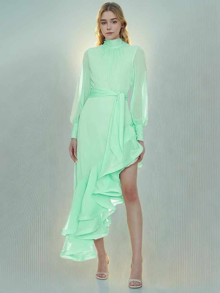 TWOTWINSTYLE New  Irregular  Ruffled Bandage Formal Dresses