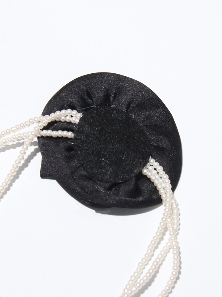 Pearl Chain Three-dimensional Rose Flower Necklace  Accessories New