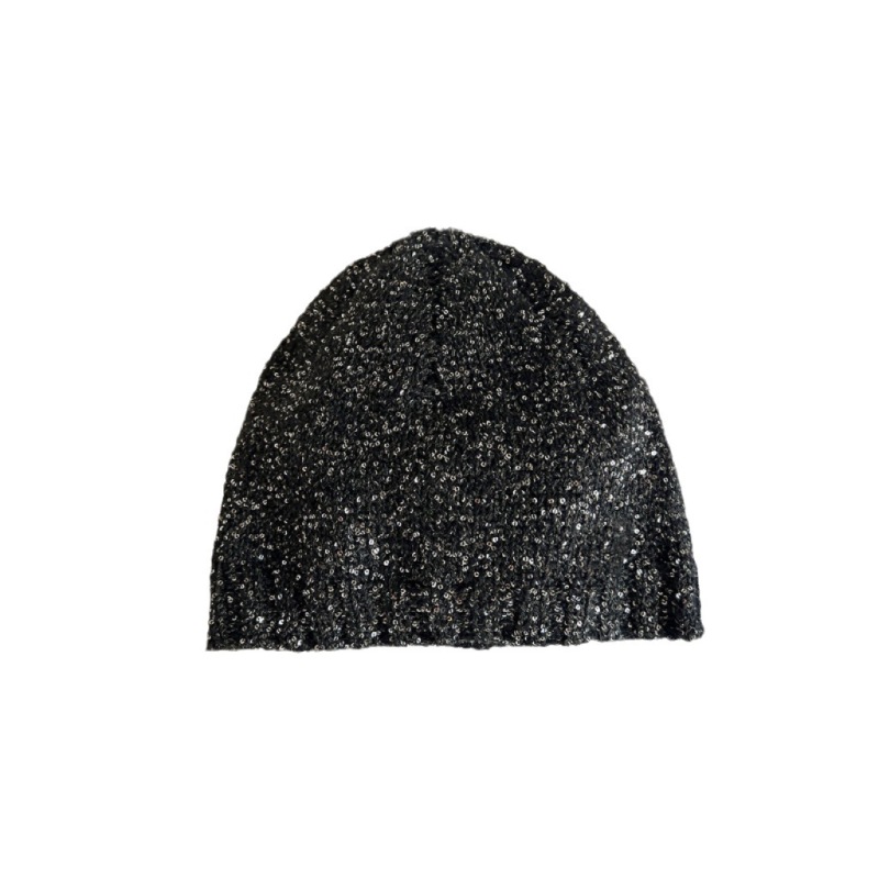 Korean version of cold hat autumn/winter shiny glitter knitted hat
