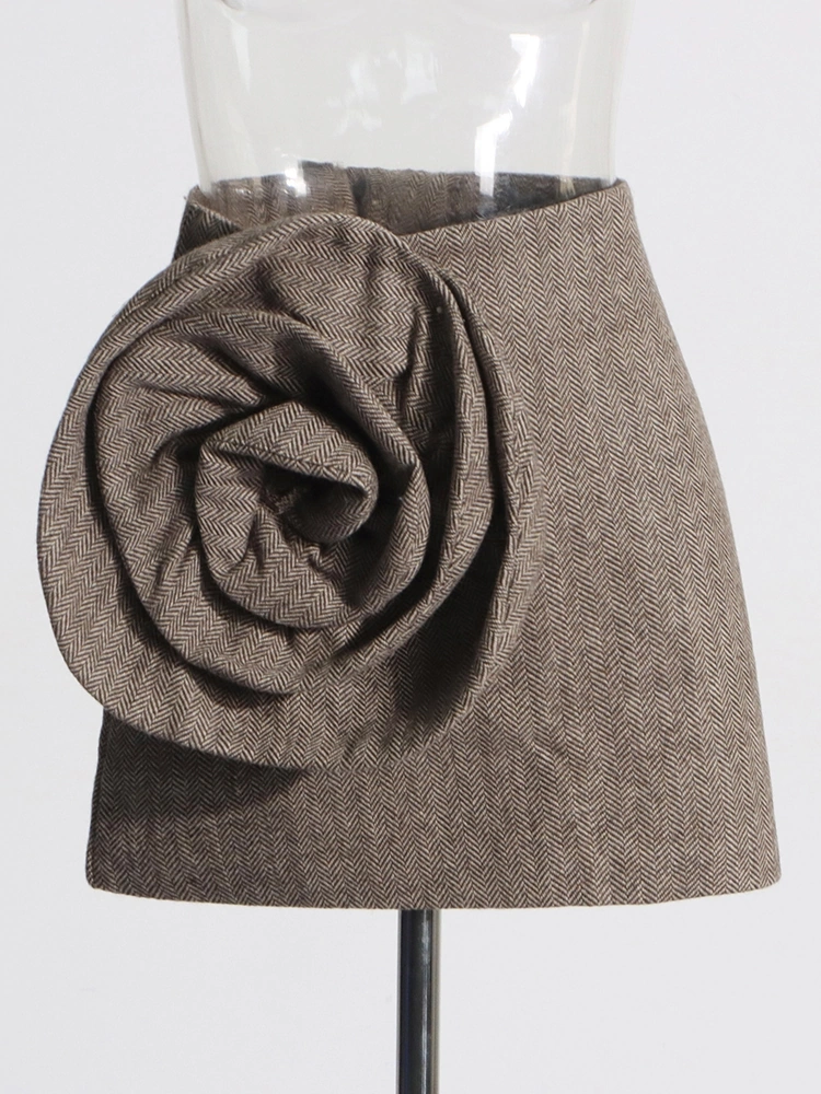 Retro Artistic Three-dimensional Floral Skirt
