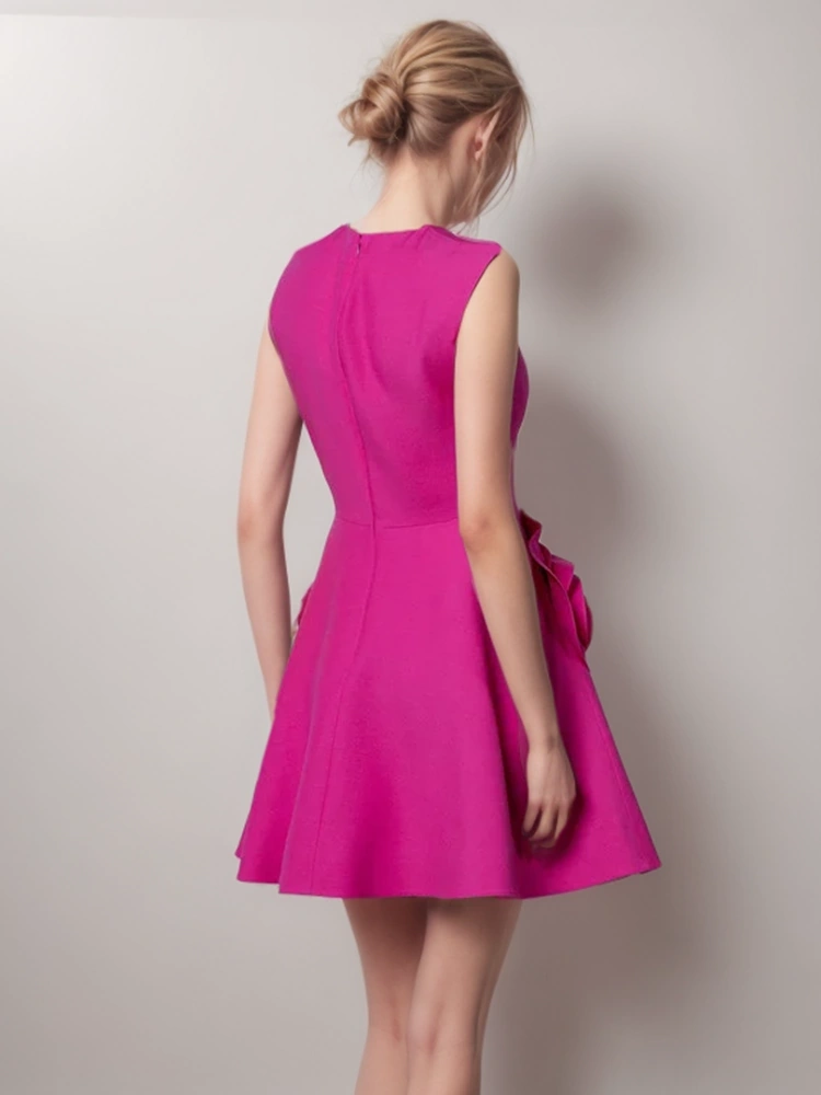 Flower Decorated Sleeveless Vest Sundress