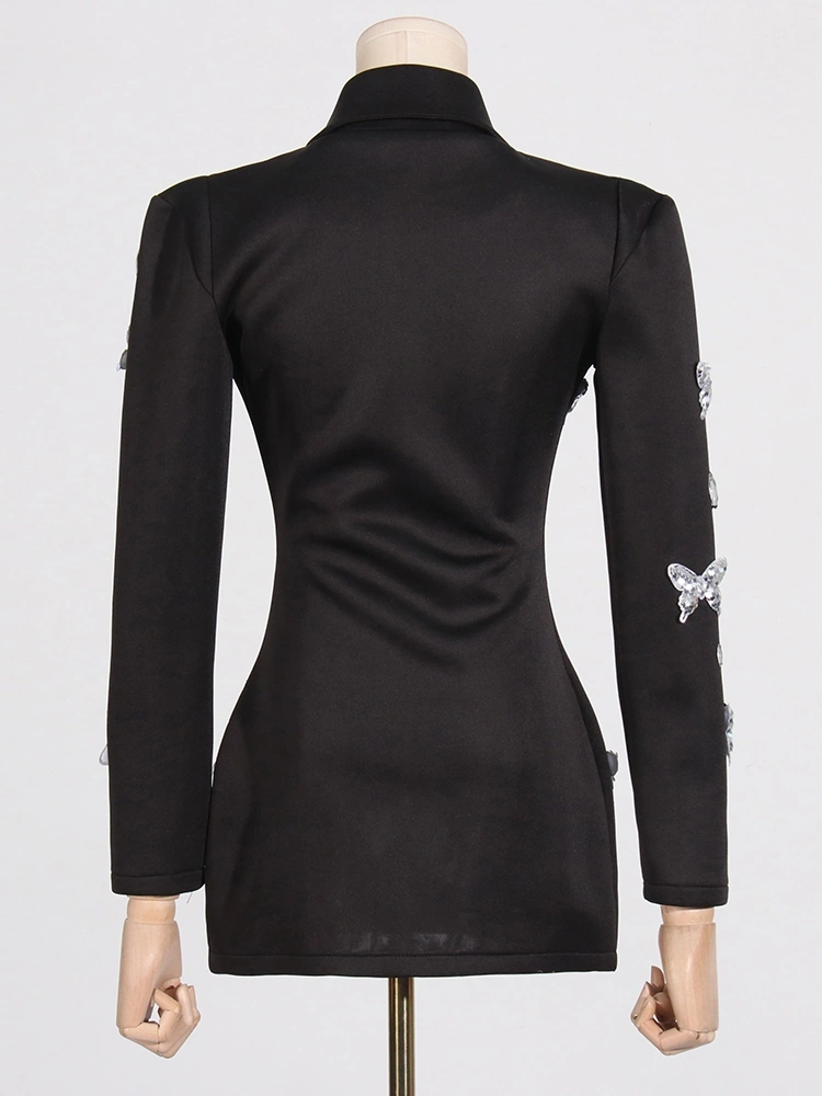 Butterfly Sequin Diamonds Suit Dresses