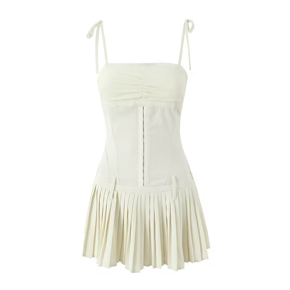 Folded waist cinched suspender D RESS New