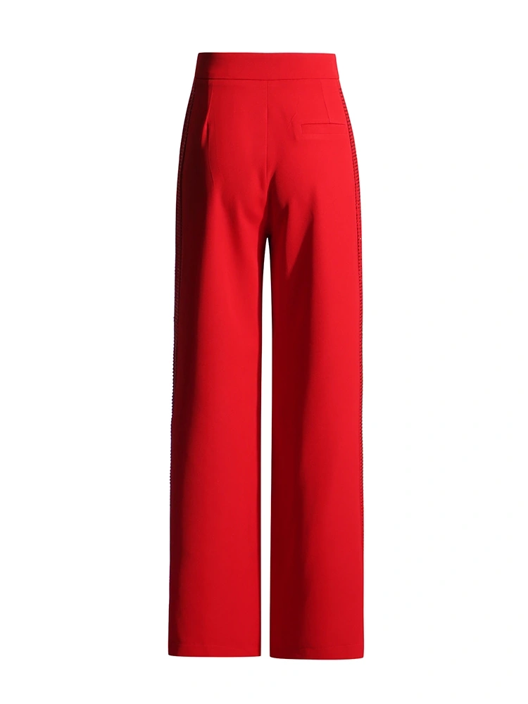 Side Diamonds Suit High Waist Pant