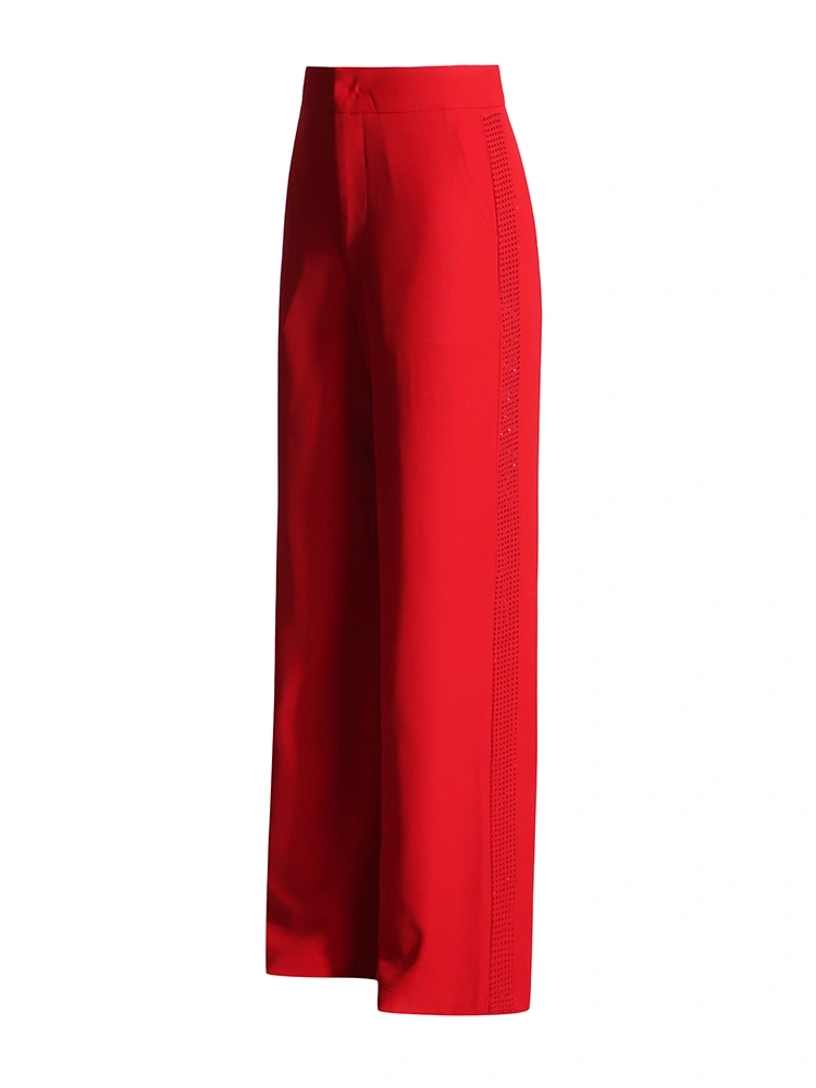Side Diamonds Suit High Waist Pant