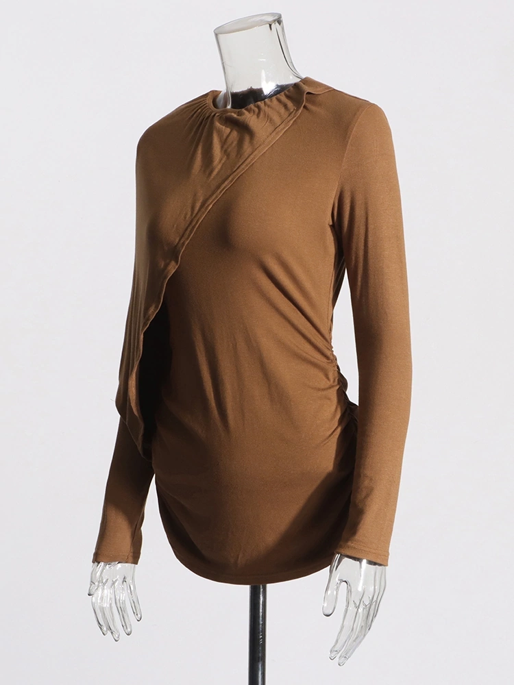Half Shawl  Versatile Knit T-shirt