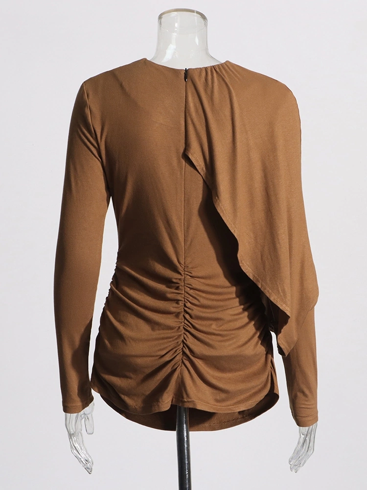 Half Shawl  Versatile Knit T-shirt