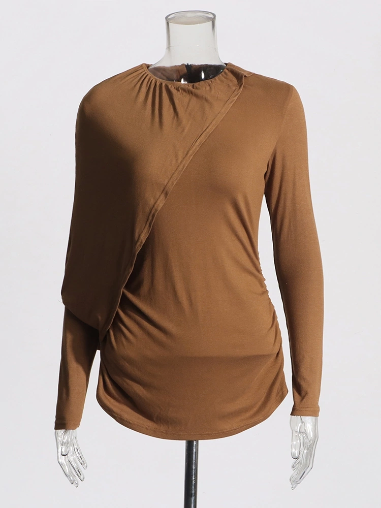 Half Shawl  Versatile Knit T-shirt