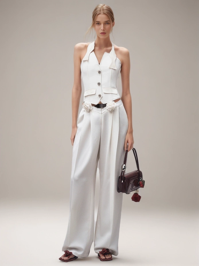 Sleeveless Vest High Waist Two Piece Set