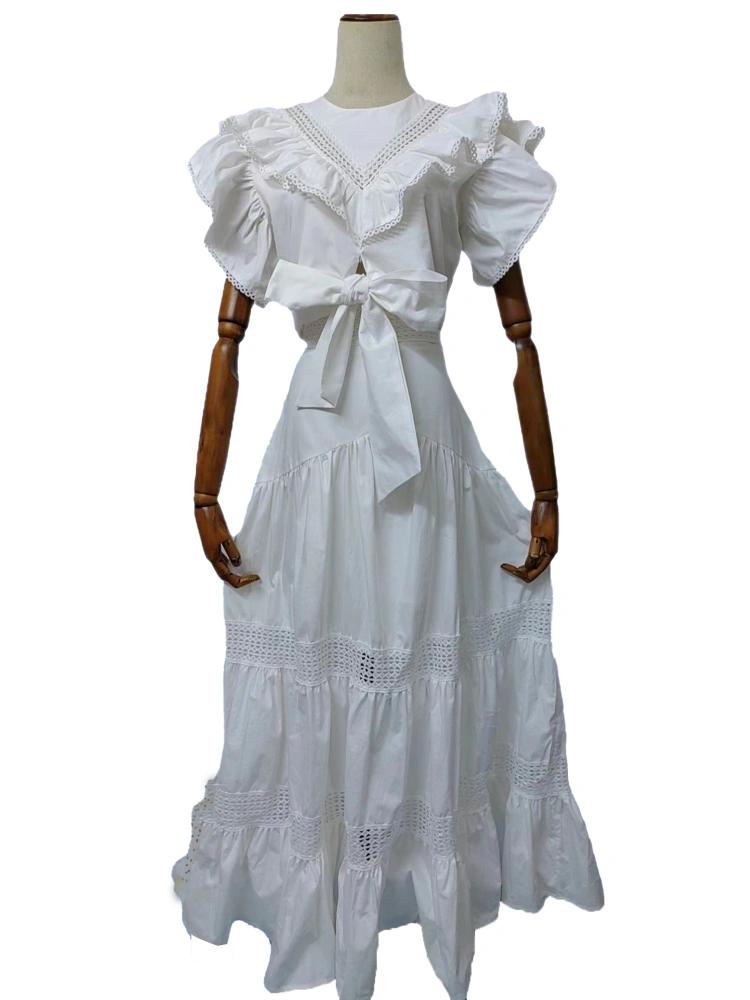 Lace Splicing Two Piece Set