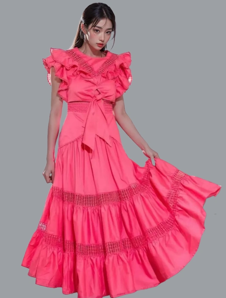 Lace Splicing Two Piece Set