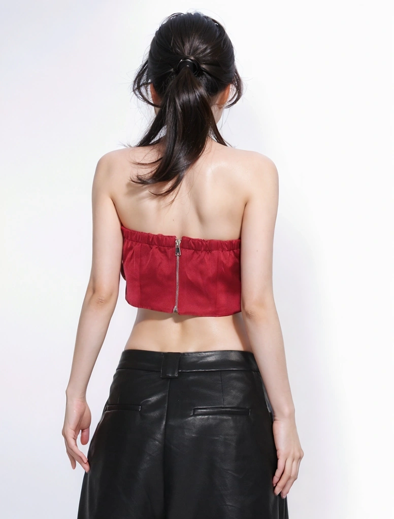 3D Floral Slim Iredular Design Tops Vest