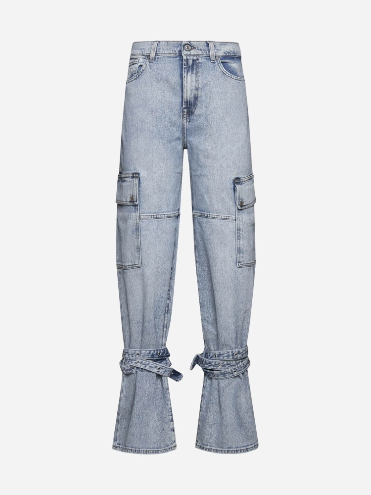 Strap Straight Tube Casual Jeans New