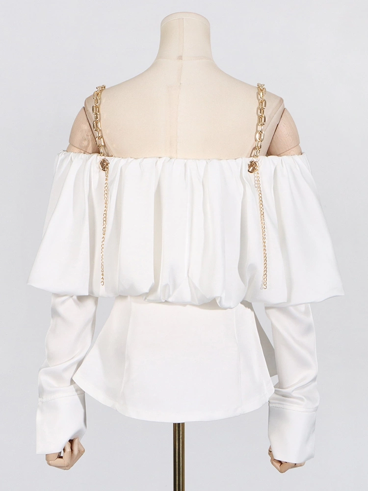 One SHoulder Strap Chiffon Jacket