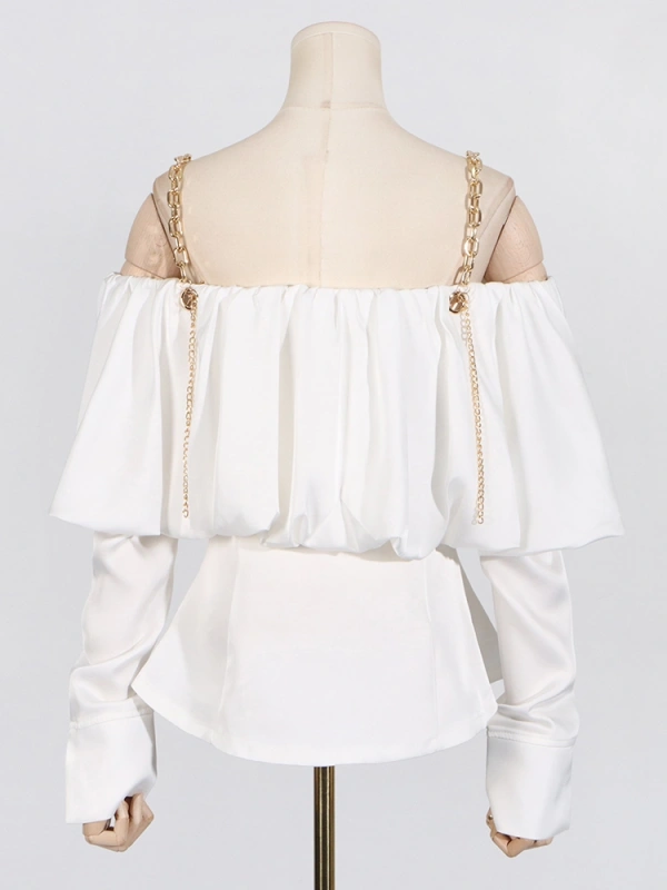 One SHoulder Strap Chiffon Jacket