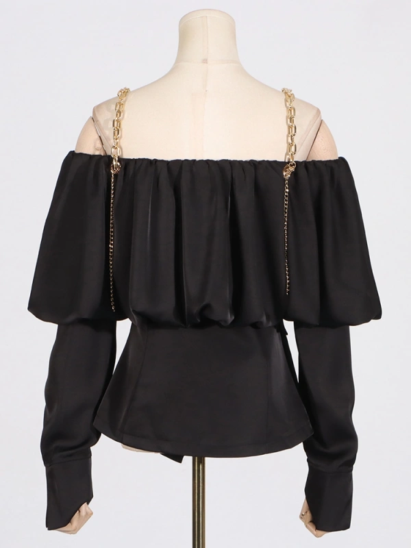 One SHoulder Strap Chiffon Jacket