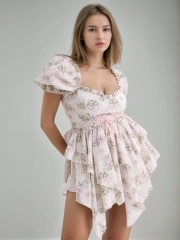 Cotton Tie  Scattered  fairy Mini Dresses New