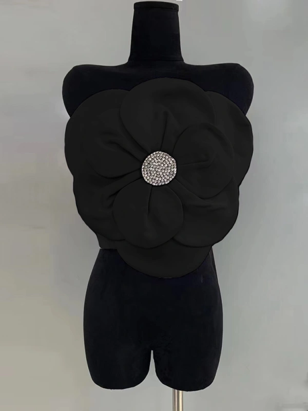Diamonds 3D Flower Bra Top Vest New