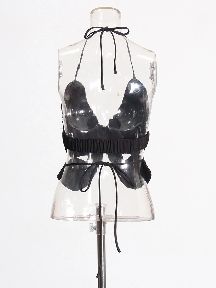 Butterfly Patterned Crystal Decorative Sequin Vest Top New