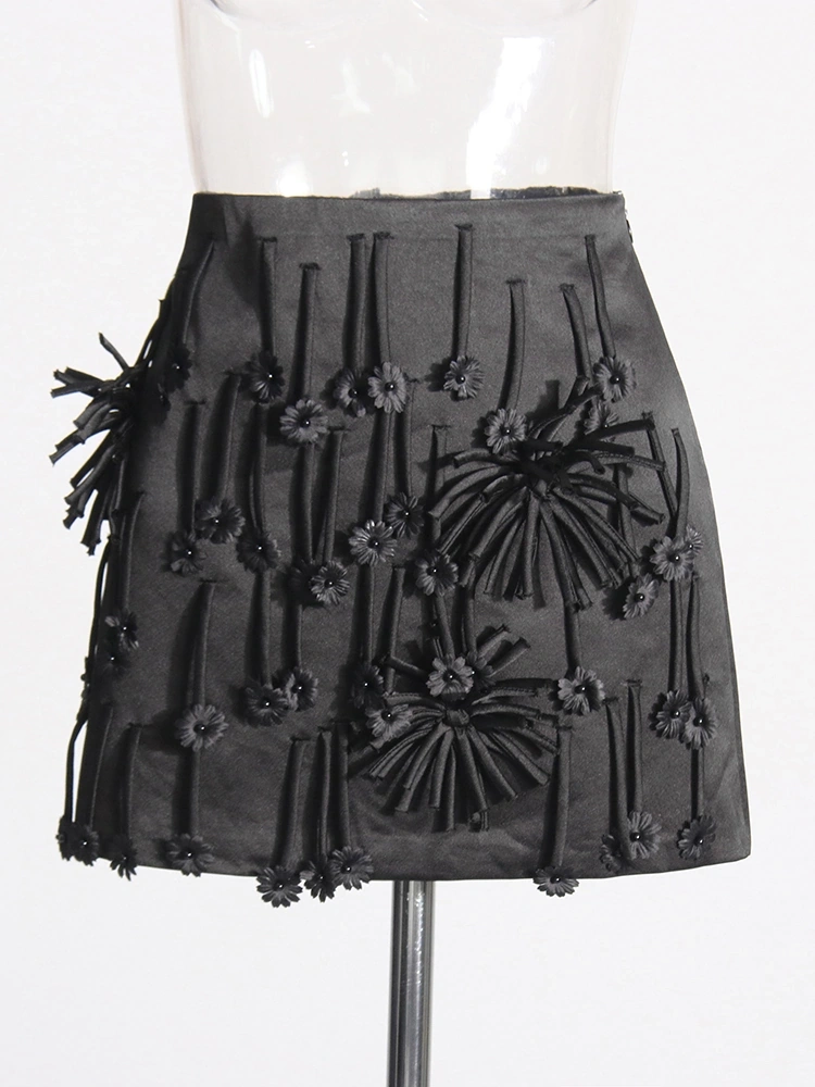 High Waist Fringe  Design Skirt  New