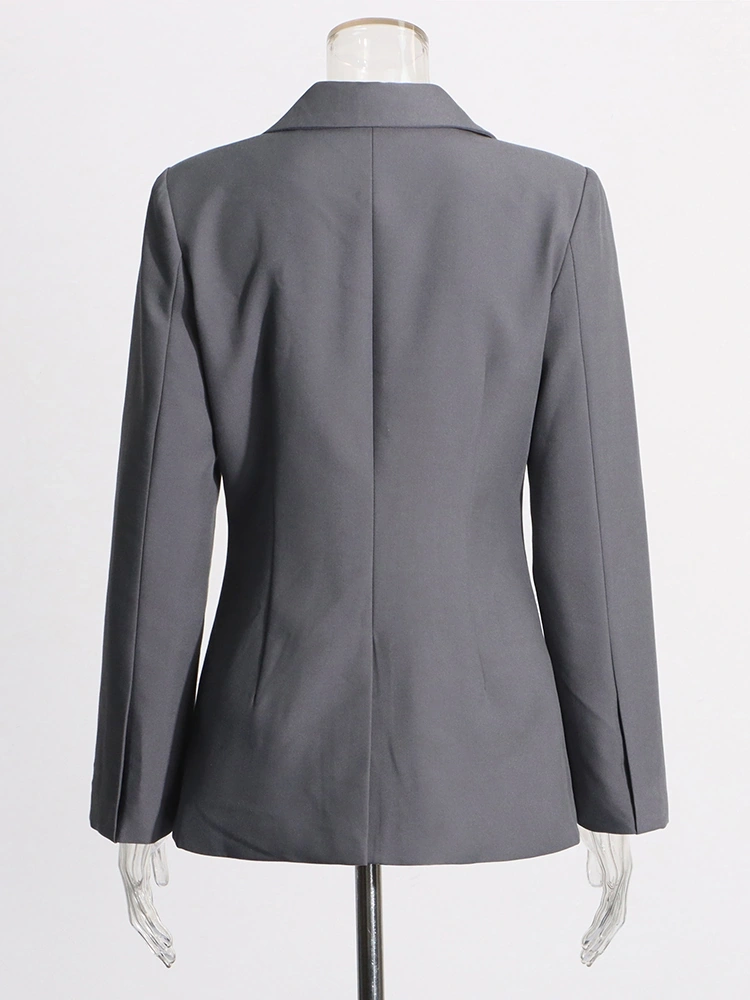 V Neck Tied Single Breasted Design Suit Blazer