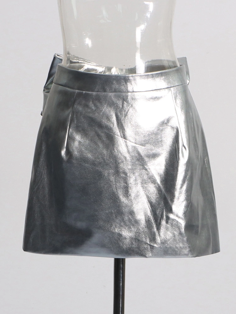 Bow Decorated A  Line Skirt