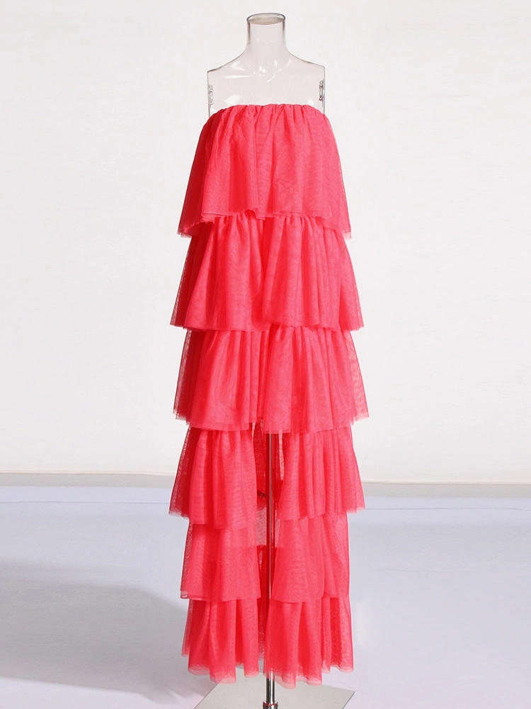 Bra Mesh Cake Puffy Dresses