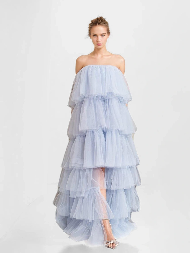 Bra Mesh Cake Puffy Dresses