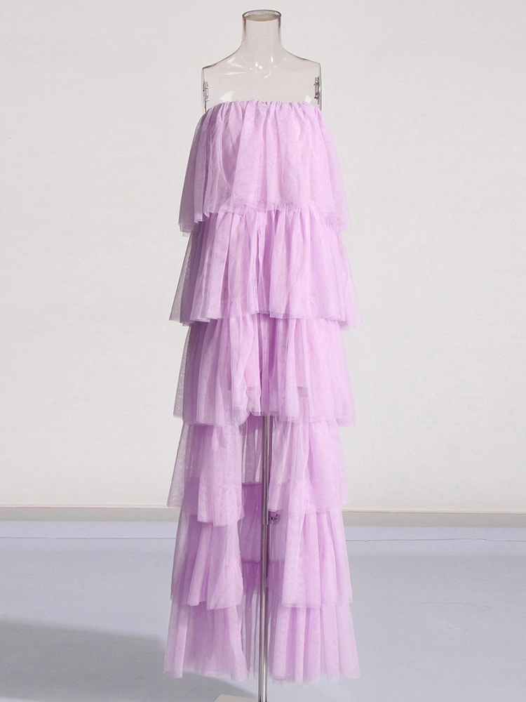 Bra Mesh Cake Puffy Dresses
